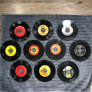 Country Vinyl 45 rpm Jukebox Record Lot of 10 1960's 1970's Western Singles